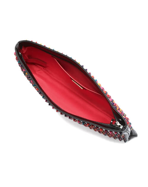 クリスチャン ルブタンコピー 14/15年秋冬新作カーフスキン ショルダー付 クラッチバッグ PARIS/SPIKES MIX 3135005 M105