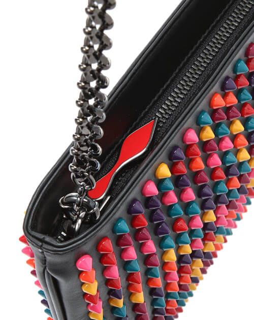 クリスチャン ルブタンコピー 14/15年秋冬新作カーフスキン ショルダー付 クラッチバッグ PARIS/SPIKES MIX 3135005 M105