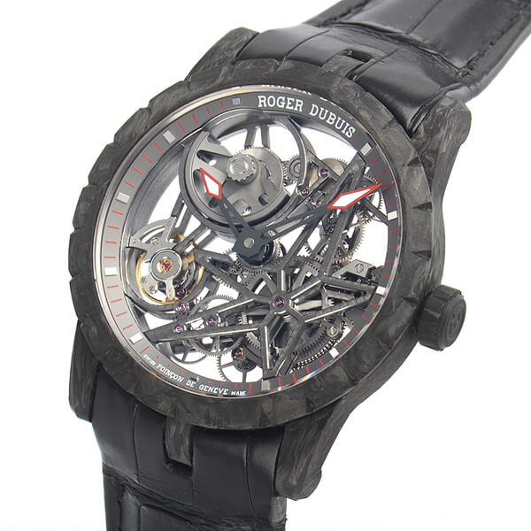 ロジェデュブイ時計スーパーコピー エクスカリバー オートマティックスケルトンカーボン42 RDDBEX0508