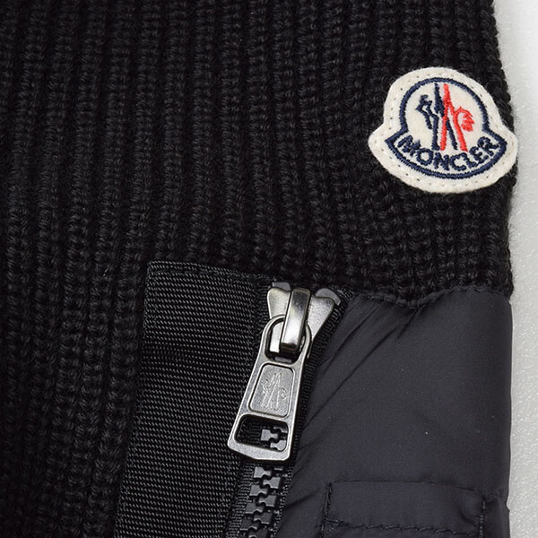 モンクレール スーパーコピー モンクレール メンズ ブラックニットダウンジャケットパーカー 9402800