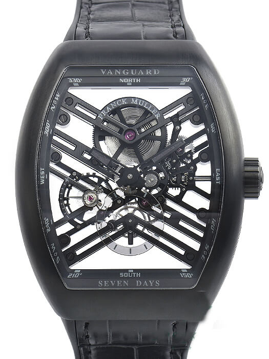 フランクミュラー スーパーコピー ヴァンガード 7デイズ パワーリザーブ スケルトン V45S6SQTTTNRBR