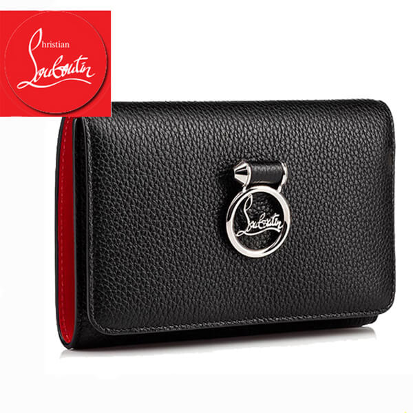 18AW新作 ルブタン ルブタン ルブタンスーパーコピー RUBYLOU 三つ折り財布 3185126BK01