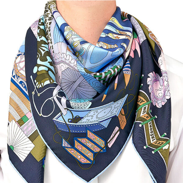 エルメス エルメスコピー 最新コレクション カレ90 "ある画家の宝物" マリン 9072908