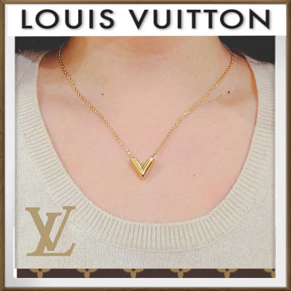 M61083 偽物 ルイヴィトン ネックレスエセンシャルV アクセサリー 人気 ペンダント 3色 シルバー/ゴールド