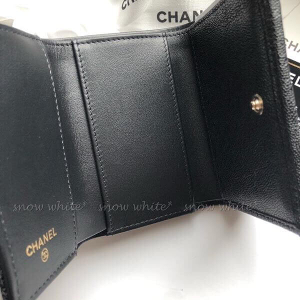 限定光沢黒 シャネル財布コピー キャビアxG金具 ナノウォレット BOY シャネル A84432