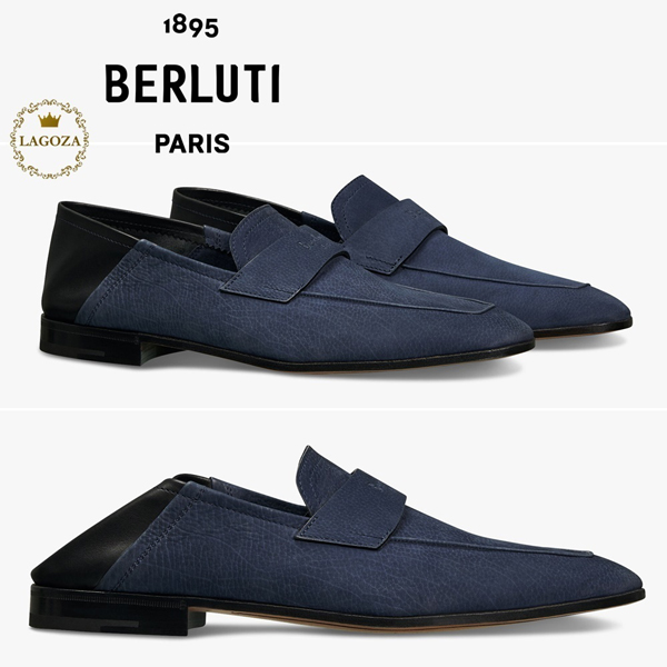 ★B★ベルルッティ ★コピーロレンツォ リミニ グレインド ヌバックローファーS50483erluti ★コピーロレンツォ リミニ グレインド ヌバックローファーS50483