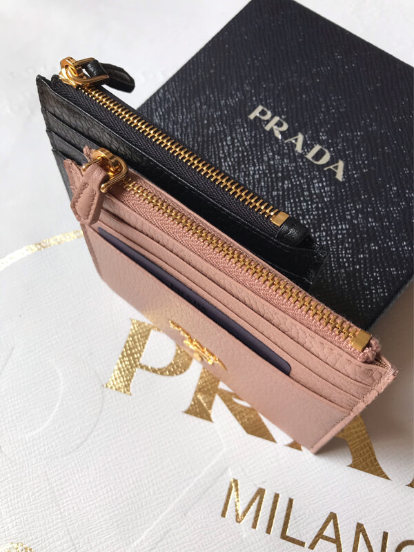 選べるお色≪プラダ≫偽物カードコインケースIMC026≪VITELLO GRAIN≫D1H0289