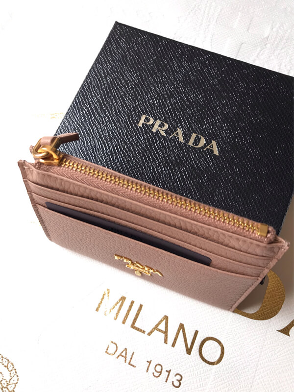 選べるお色≪プラダ≫偽物カードコインケースIMC026≪VITELLO GRAIN≫D1H0289