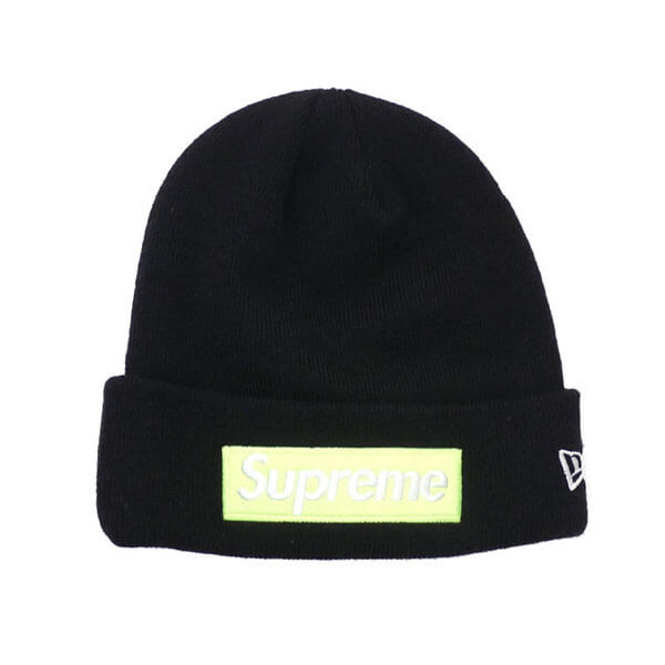 シュプリーム ニット 帽 偽物  シュプリーム ニューエラ Era Box Logo Beanie (ステッカー付き)20E11C6