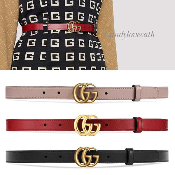 グッチコピー  レザー ベルト ダブルG バックル201116B148091096