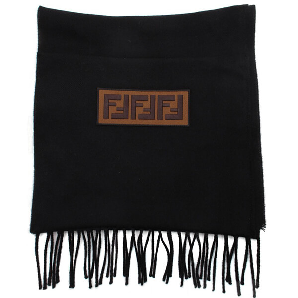 人気 フェンディ*マフラー FFロゴパッチ ウール ジップ付きポケットWJ02