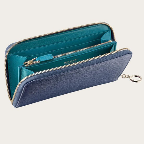 すぐお届け【ブルガリ】 偽物カーフレザー長財布37578