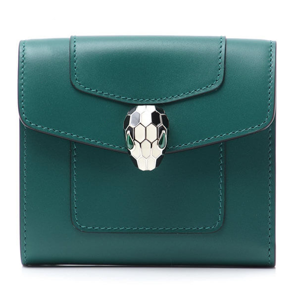 ブルガリ スーパーコピー2つ折り財布 小銭入れ付き 281382-emerald