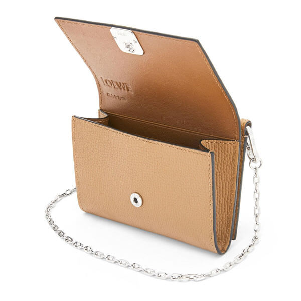 【ロエベ】 アナグラム ウォレット チェーン (ペブル カーフ)C821374X05