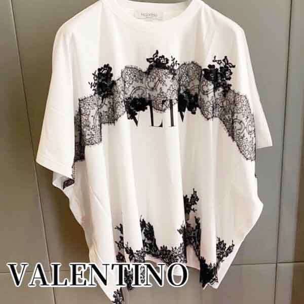 VIP★優待価格【ヴァレンティノ】VLTN コットンジャージー Tシャツ コピー 白VB3MG11B66C