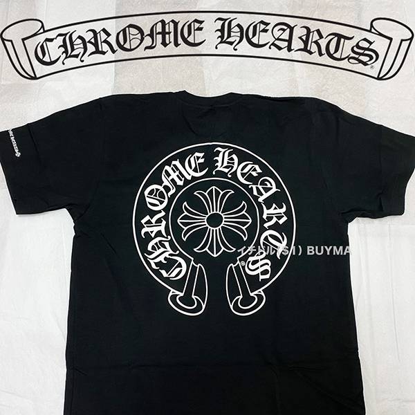 スーパーコピー ちゃんと 届いた クロムハーツ Tシャツ 偽物 CH Horseshoe Tee Black 21042629