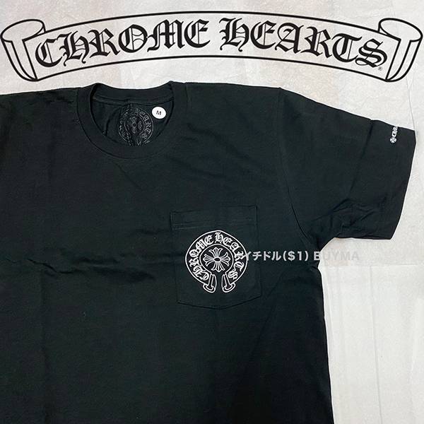 スーパーコピー ちゃんと 届いた クロムハーツ Tシャツ 偽物 CH Horseshoe Tee Black 21042629