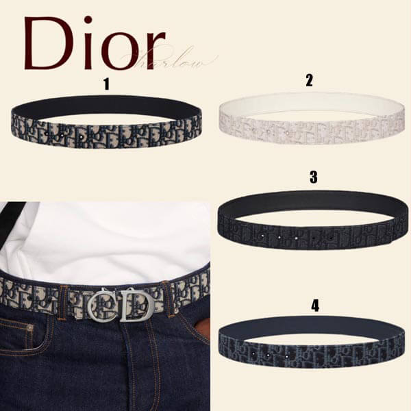 2021SS ディオール ベルト コピー ストラップ オブリーク リバーシブル 幅35mm 男 新 4800ZZYSE_H05E