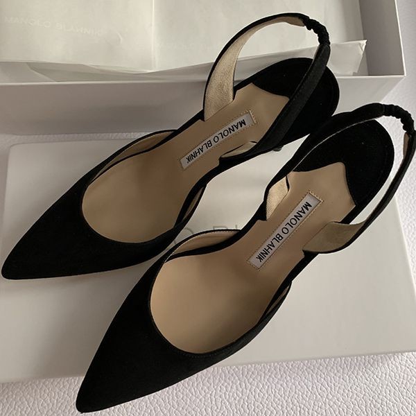 大人気新作!★マノロブラニク パンプス コピー★CAROLYNEキャロリン・スエードブラック 9XX-0398-0014