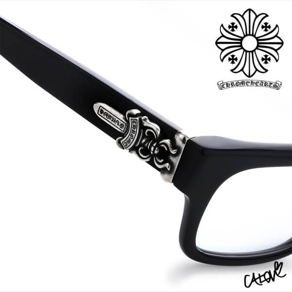 +クロムハーツ 偽物【HEY JACK U LATE II black】眼鏡 ◆CHダガー 21060956