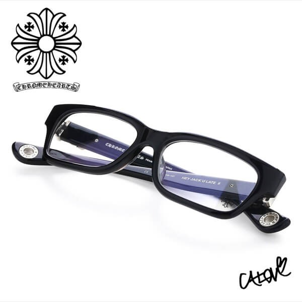 +クロムハーツ 偽物【HEY JACK U LATE II black】眼鏡 ◆CHダガー 21060956