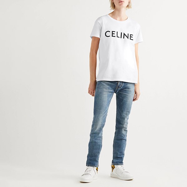 ★超人気 セリーヌ tシャツ 激安 偽物 クルーネック ロゴTシャツ 2色 2X308916G.38A