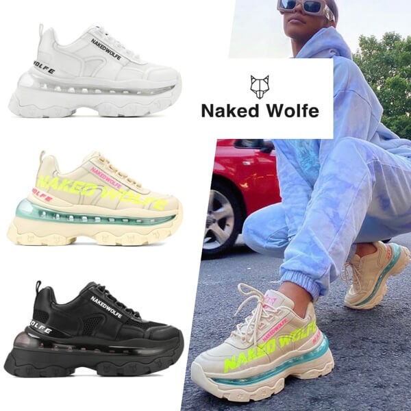 トレンドデザイン★ネイキッドウルフ 偽物★FIERCE 厚底8cmスニーカー★３色 21061701