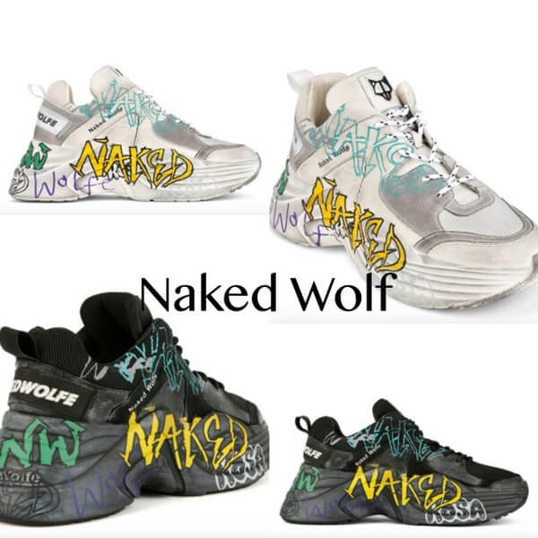 すぐ届★ネイキッドウルフ スーパーコピー★タイタングラフティスニーカー 21061705