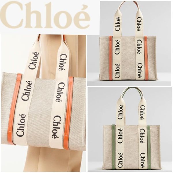 クロエ ウッディ 偽物【新色】大人気コットンキャンバスバック CHC21AS383F71883