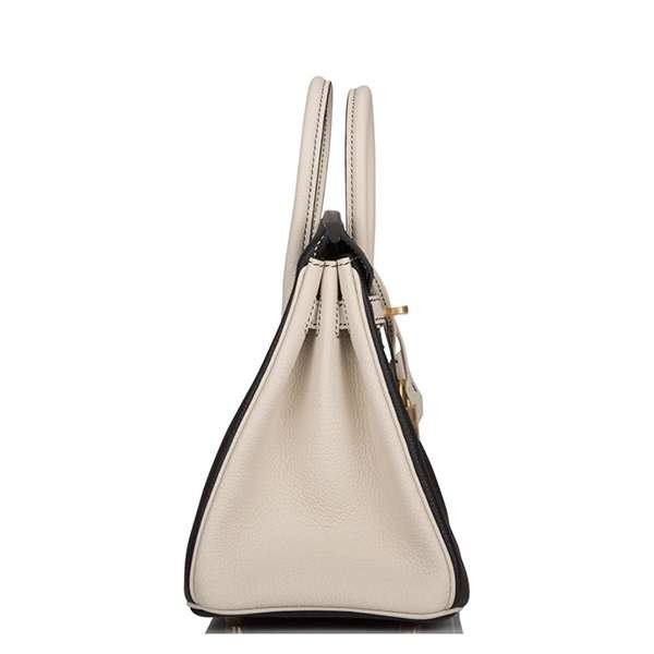 エルメス バーキン25 コピー◆Togo/トゴ(ブラック&クレ)ゴールド金具 21070615