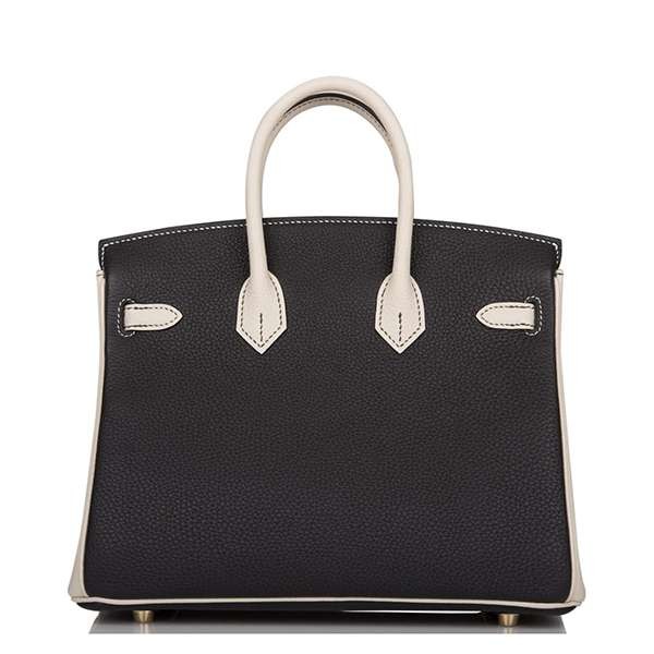 エルメス バーキン25 コピー◆Togo/トゴ(ブラック&クレ)ゴールド金具 21070615