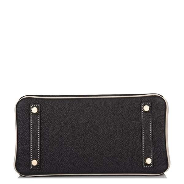 エルメス バーキン25 コピー◆Togo/トゴ(ブラック&クレ)ゴールド金具 21070615