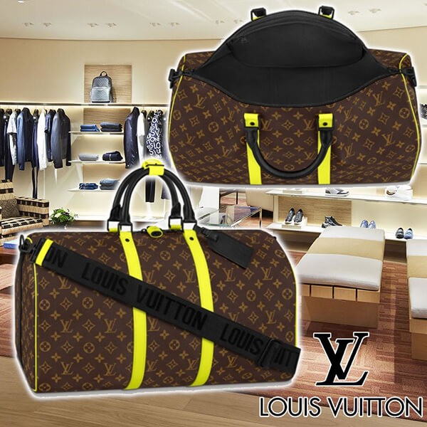 ルイヴィトン キーポル・バンドリエール 偽物 50 モノグラムマカサー M45866