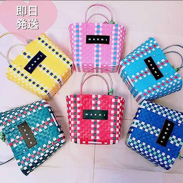 マルニ かごバッグ 2021 コピー フラワーカフェ ピクニック バッグカゴ マルニ入手困難!21081305