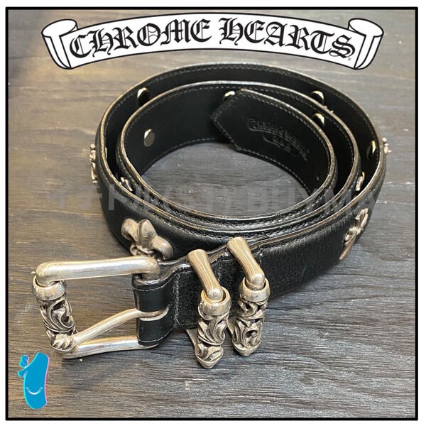 超希少！クロムハーツ CHクロス コピー BSフレア ダガー スター ベルト 21081817