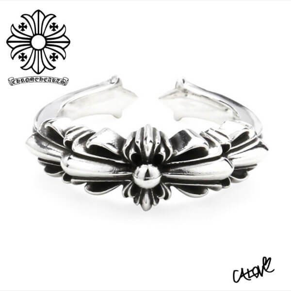 +クロムハーツ【ベビー クラシック フローラルクロス コピー】*◆925シルバーリング 21082424