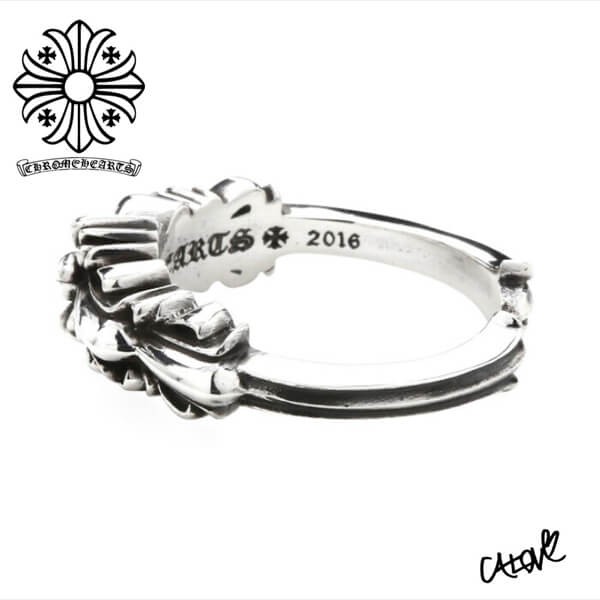 +クロムハーツ【ベビー クラシック フローラルクロス コピー】*◆925シルバーリング 21082424
