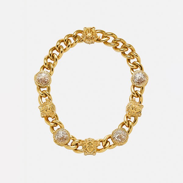 ヴェルサーチェ クリスタル チェーン ネックレス コピー メドューサ 10014611A006214J090