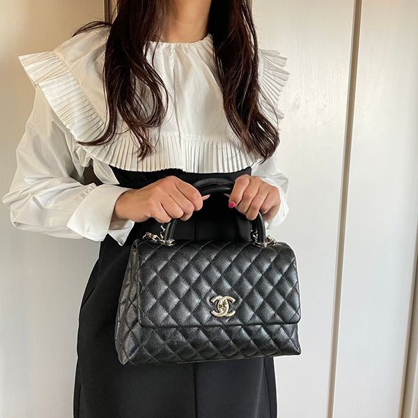 スーパーコピー 優良サイト シャネル 偽物 ココハンドル Mサイズ ハンドバッグ A92991B05061