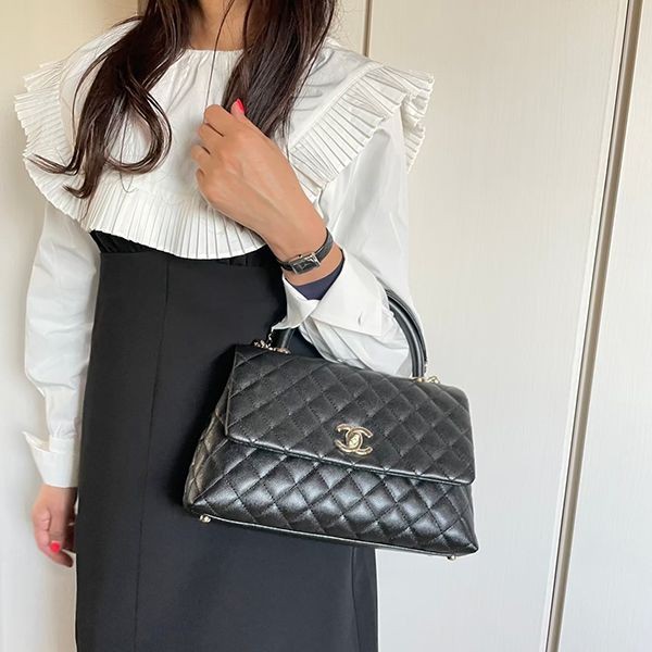 スーパーコピー 優良サイト シャネル 偽物 ココハンドル Mサイズ ハンドバッグ A92991B05061