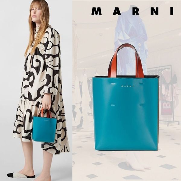 大人気♪ マルニ スムースレザー MUSEO ショッピングバッグ偽物 SHMP0039Y0LV639Z2I29