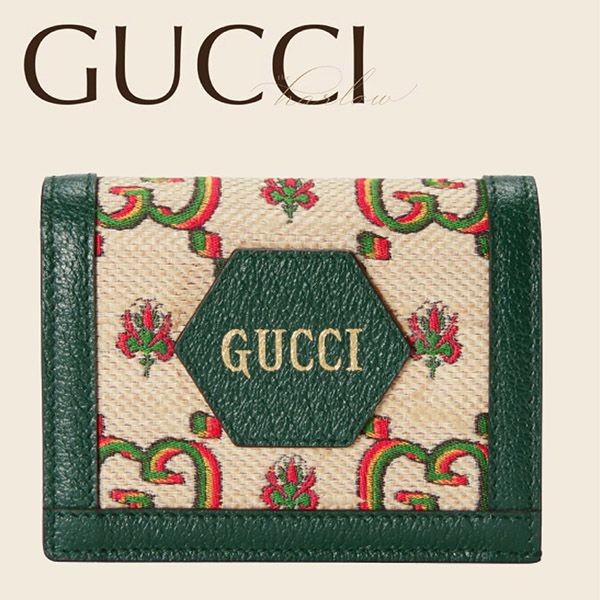 グッチ 100周年 財布 偽物カードケース ウォレット ロゴ 新作 送料込 676297UMBAG9665