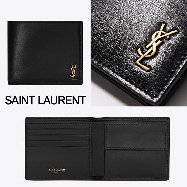 サンローラン 2つ折り財布 小銭入れ付き モノグラム 財布 偽物 610193 02G0W 1000