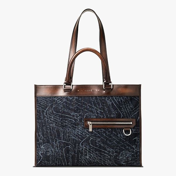 【ベルルッティ】ウリス デニム&レザー トートバッグ コピー 21112208