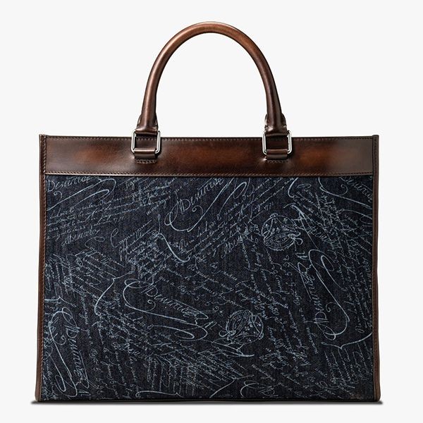 【ベルルッティ】ウリス デニム&レザー トートバッグ コピー 21112208