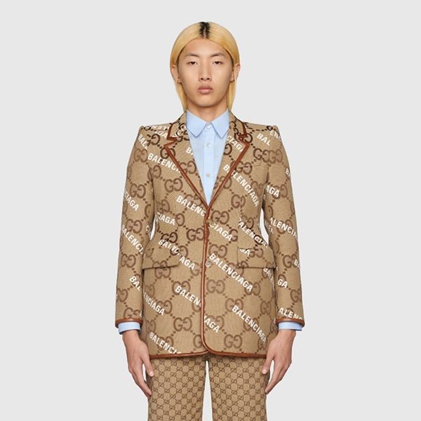 新作!グッチ×バレンシアガ★GGキャンバス ジャケット コピー ベージュ 676013Z8AS62190
