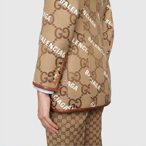 新作!グッチ×バレンシアガ★GGキャンバス ジャケット コピー ベージュ 676013Z8AS62190