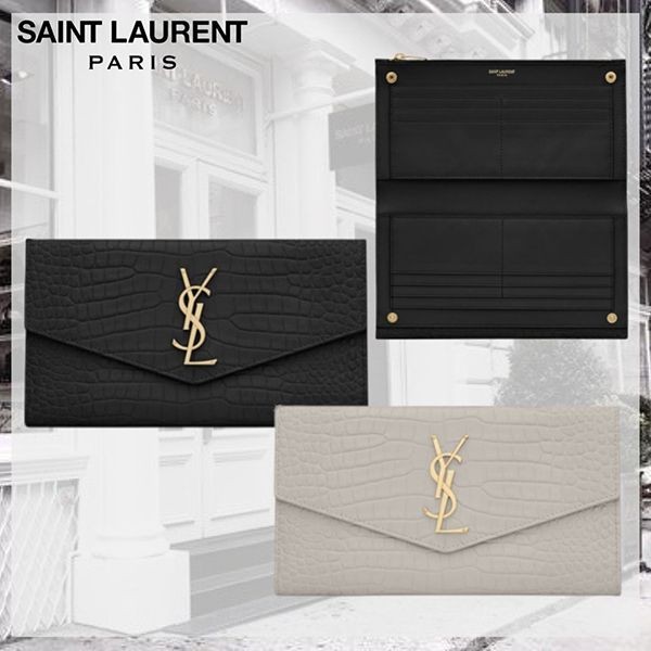 すぐ届く☆サンローラン☆アップタウンラージウォレット 長財布 2色 582124DND1J9207