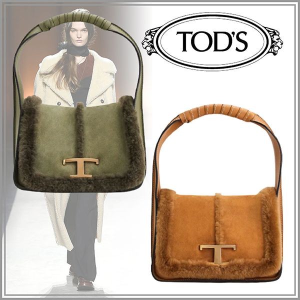 トッズ ★Tタイムレス ムートン ミニハンドバッグ シープスキンXBWTSAI0100QJUS410