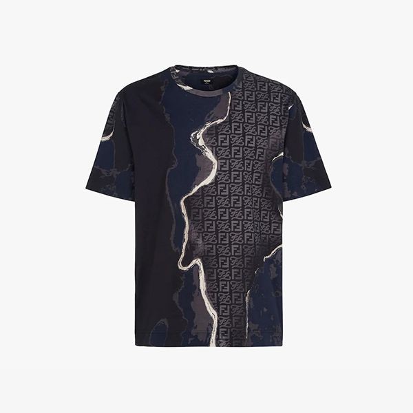 フェンディ☆ Tシャツ 偽物 ジャージー コットン 半袖FY0936AIFZF1G38